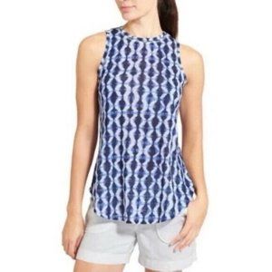 Athleta Breezy Diamond Pattern Tank Top | Blue | Women’s Small